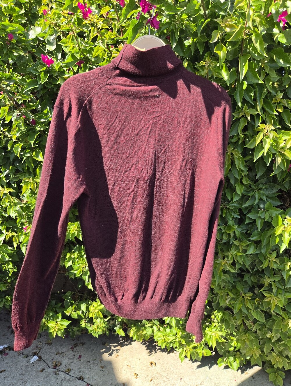 Paisley & Gray Fine Gauge Turtleneck Light Sweater Men's Medium Burgundy NWT - Picture 2 of 6